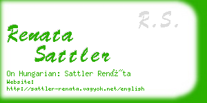 renata sattler business card